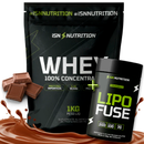 KIT MASSA MAGRA: ­­iSN WHEY 100% + LIPOFUSE