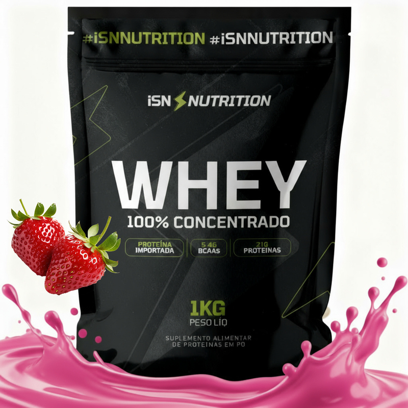 ­­iSN WHEY 100% CONCENTRADO - Morango