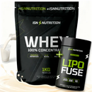 KIT MASSA MAGRA: ­­iSN WHEY 100% + LIPOFUSE