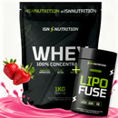 KIT MASSA MAGRA: ­­iSN WHEY 100% + LIPOFUSE